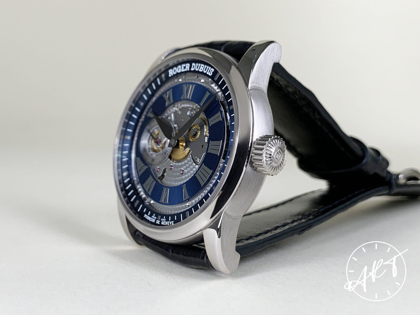 Roger Dubuis Hommage Blue Dial 18K WG Auto 88 Pcs Ltd Ed Watch DBHO0584 w/ B&P