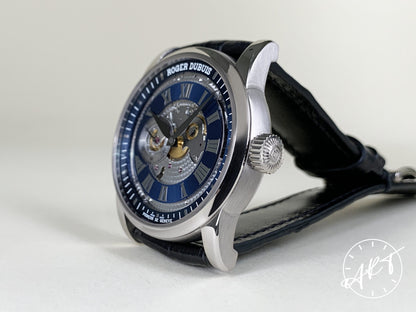 Roger Dubuis Hommage Blue Dial 18K WG Auto 88 Pcs Ltd Ed Watch DBHO0584 w/ B&P