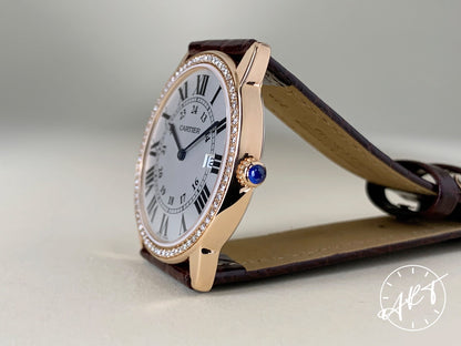 Cartier Ronde Solo de Cartier Diamond Bezel White Dial 18K RG Quartz Watch