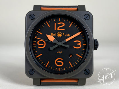 Bell & Ross Khaki Dial Black Ceramic 999 Pcs Ltd Military Watch BR0392 BP