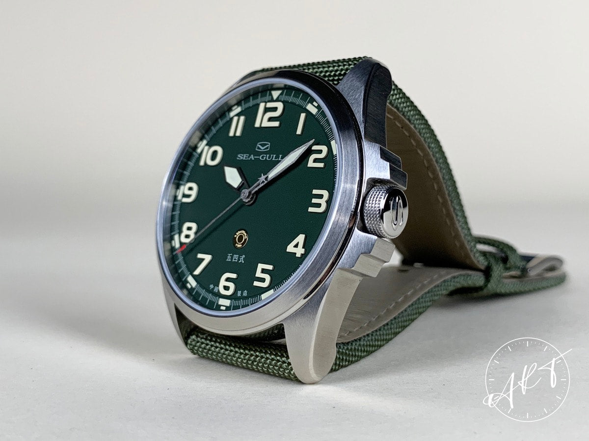 NEW Seagull Army One Green Dial “Type 54 Pistol” SS Auto SE Watch 811.93.6106 BP