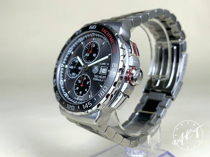 TAG Heuer Formula 1 Cal 16 Chronograph Gray Dial SS Auto Watch w/ B&P