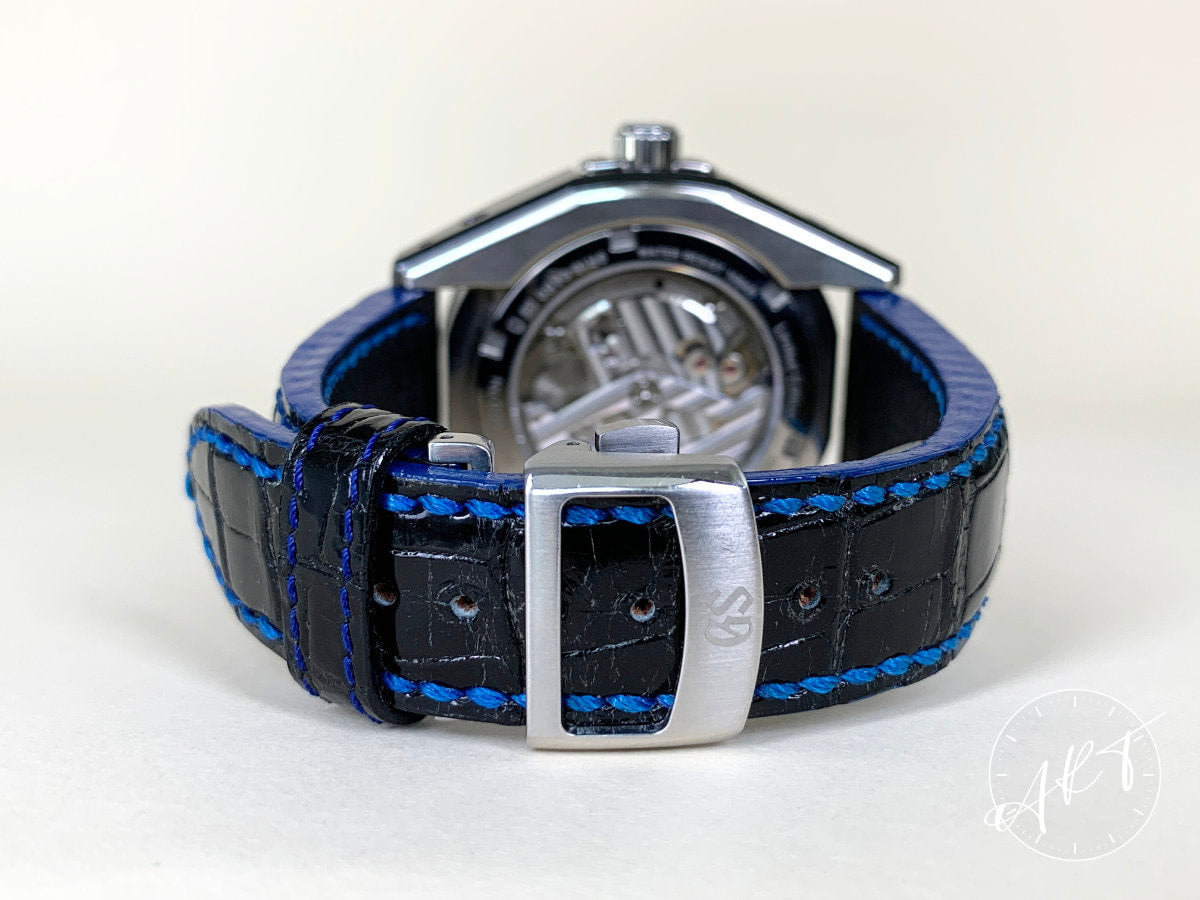 Grand Seiko Sport GMT Blue Dial Ceramic & Titanium Spring Drive Ltd Watch SBGE039 BP