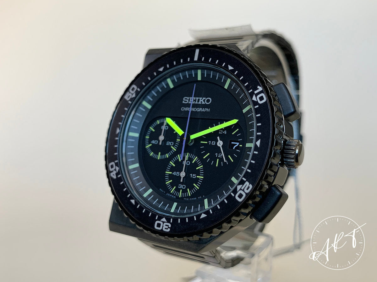 NEW Seiko x Giugiaro Design Spirit Black Dial SS Quartz Ltd Watch SCED017 w/ B&P