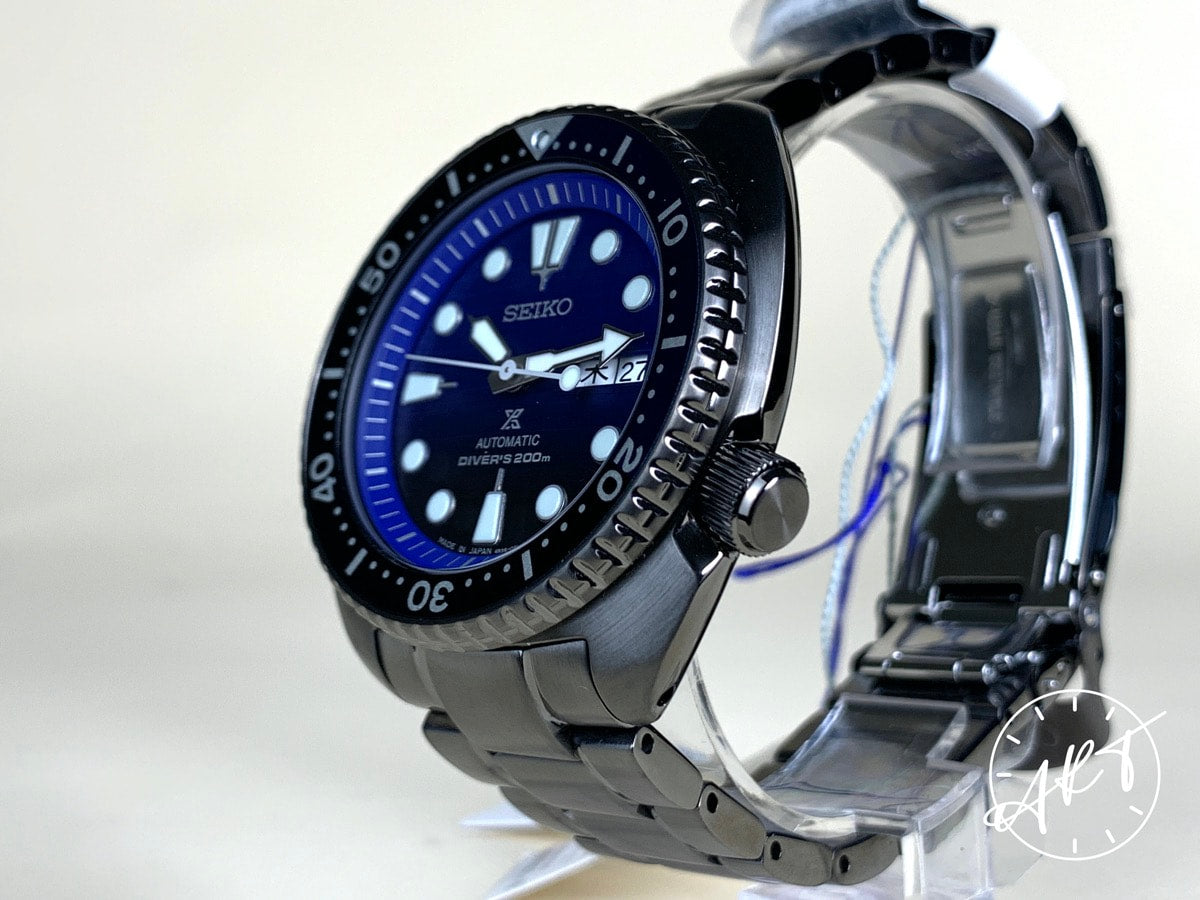 NEW Seiko Prospex Day-Date Black & Blue Dial Save the Ocean SE Watch SBDY027 BP