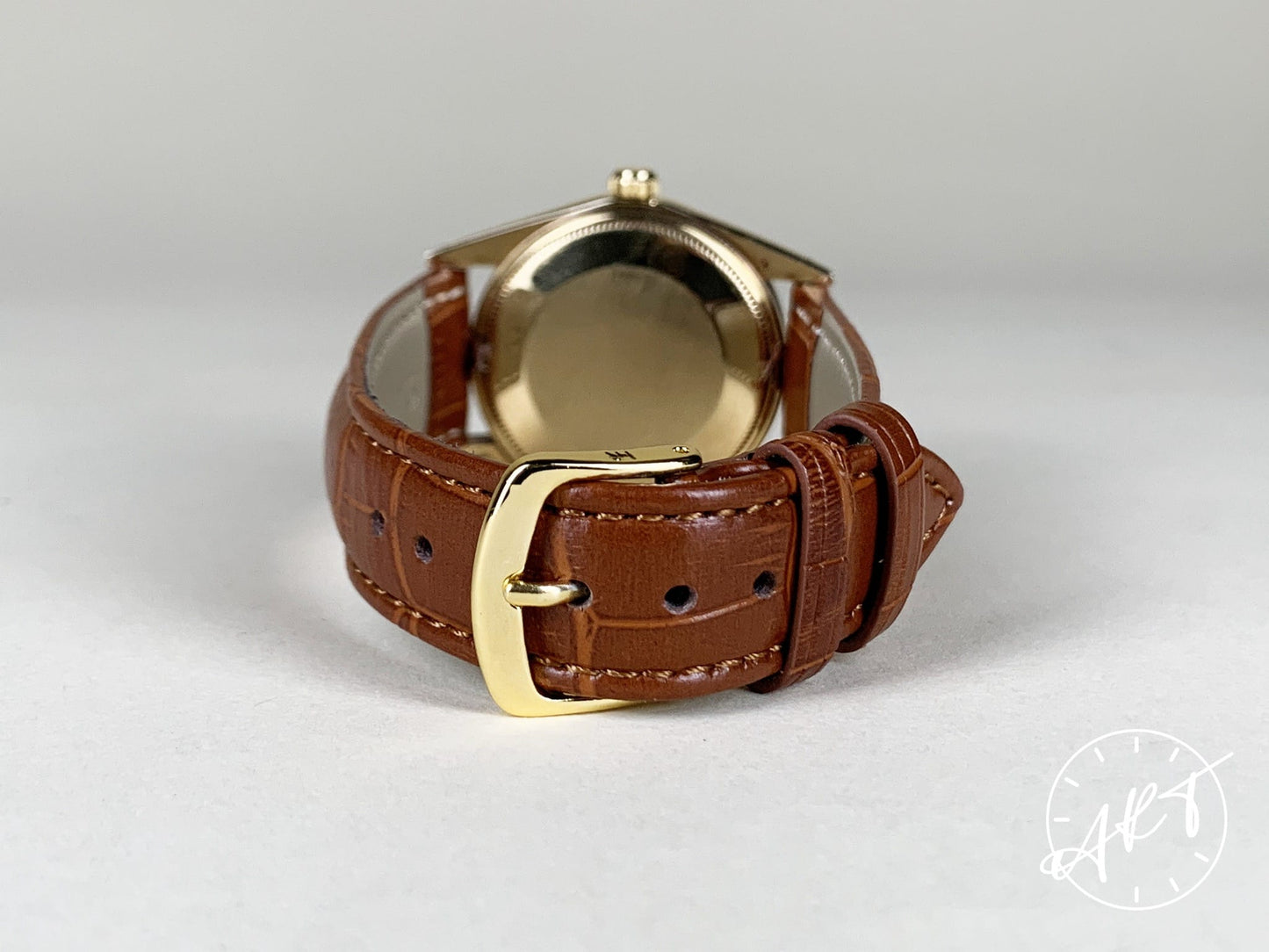 Vintage 1972 Rolex Oyster Perpetual Date Gold Dial “Zephyr” 14K Gold Watch 1512
