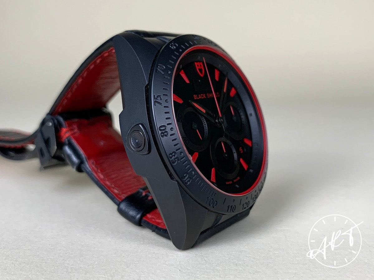 Tudor Fastrider Black Shield Red Chrono Black Dial Ceramic Watch 42000CR BP