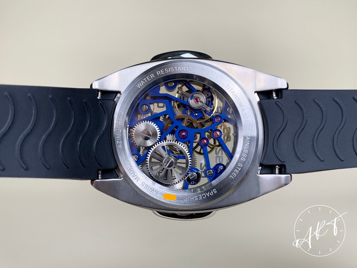 NEW Azimuth Predator 2.0 Spaceship Blue Dial Titanium Oval Manual Watch w/ B&P