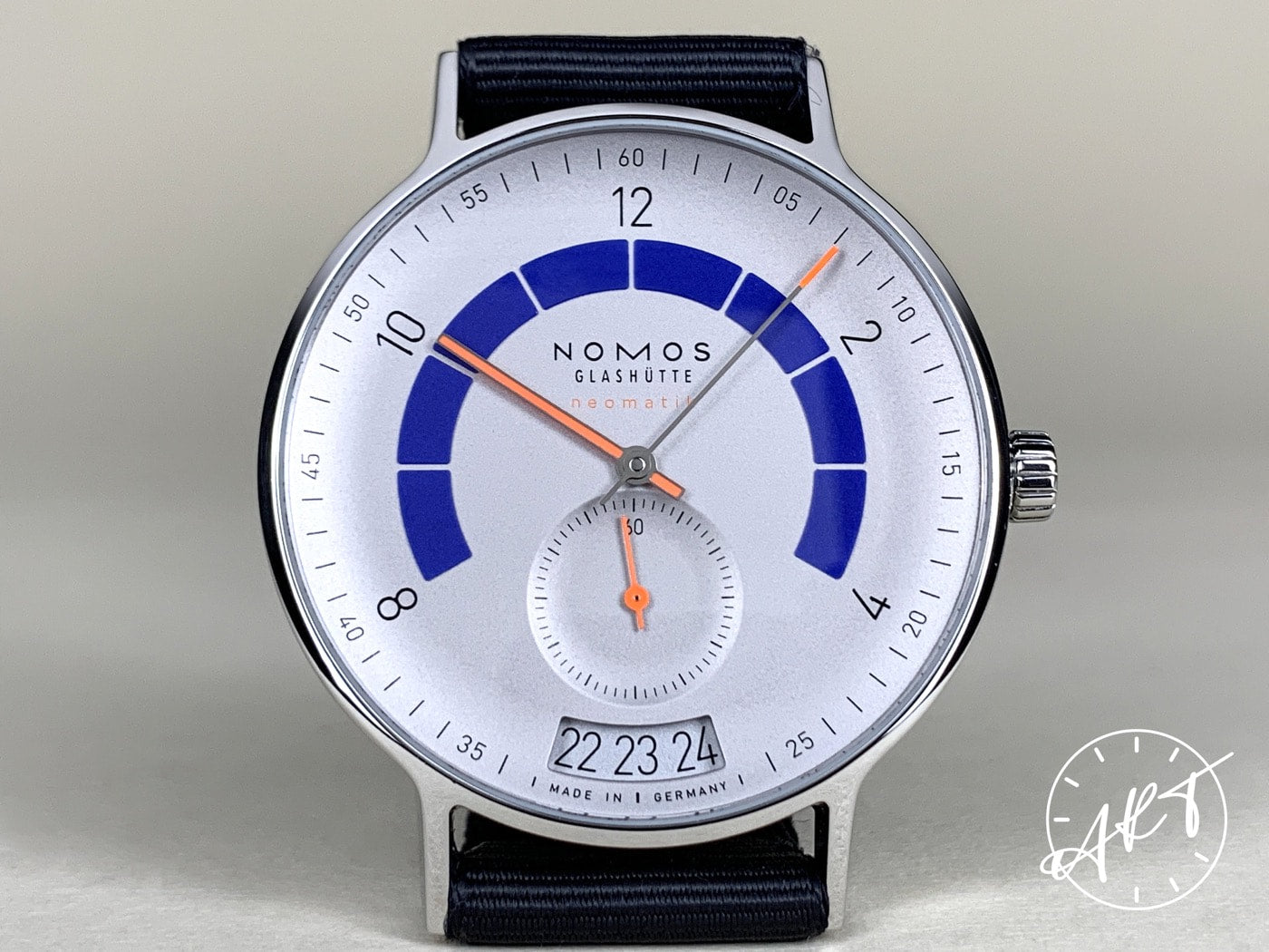 NOMOS Autobahn Silver Dial Stainless Steel Automatic Watch 1303 w/ Box