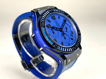 Hublot Big Bang Chrono Blue Dial “Tutti Frutti” Black Ceramic Auto Ltd Watch BP