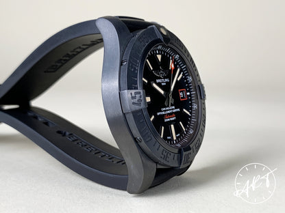 Breitling Avenger “Blackbird” Black DLC Titanium Auto Diver Watch V17311 BP