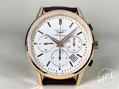 Longines Heritage Cal. L788 Chronograph Ivory Dial RG 18K RG Auto Watch w/ B&P