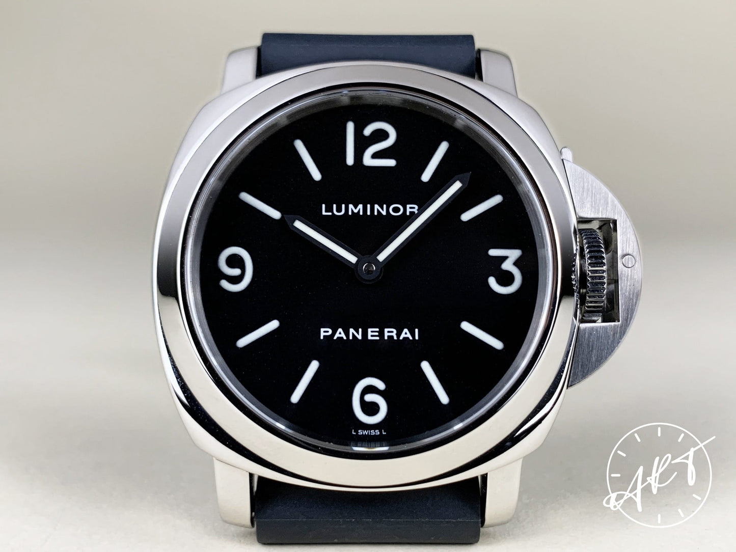 Panerai PAM 112 Luminor Base G Serial Black Dial SS Diver Watch PAM00112 w/ Box