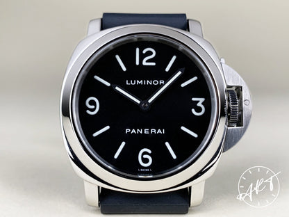 Panerai PAM 112 Luminor Base G Serial Black Dial SS Diver Watch PAM00112 w/ Box