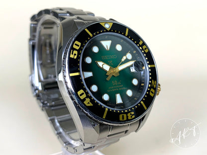 Seiko Prospex Green Sumo 50th Anniv Thailand Ltd Diver Watch SPB031J1 BP