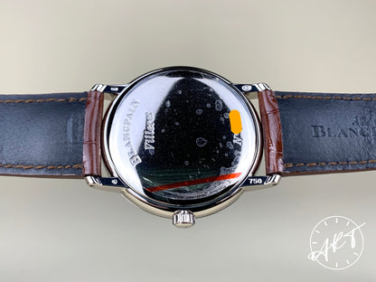 Blancpain Villeret Ultra-Slim Silver Dial 18K WG Auto Watch 4040 w/ Box & Manual