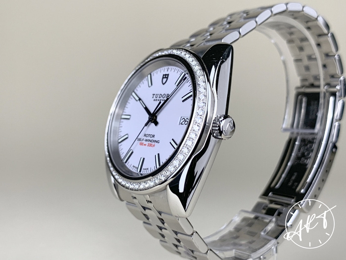 Tudor Classic Date White Dial Stainless Steel Automatic Watch 21020 in FULL SET