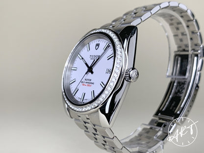 Tudor Classic Date White Dial Stainless Steel Automatic Watch 21020 in FULL SET
