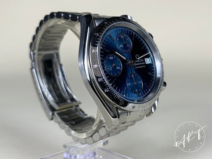 Omega Speedmaster Chronograph Blue Dial SS Auto Pilot Watch 3511.80.00