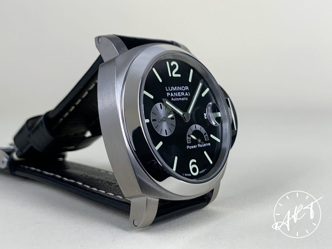 Panerai PAM 171 Luminor Power Reserve Black & Silver Dial Watch PAM00171 BP