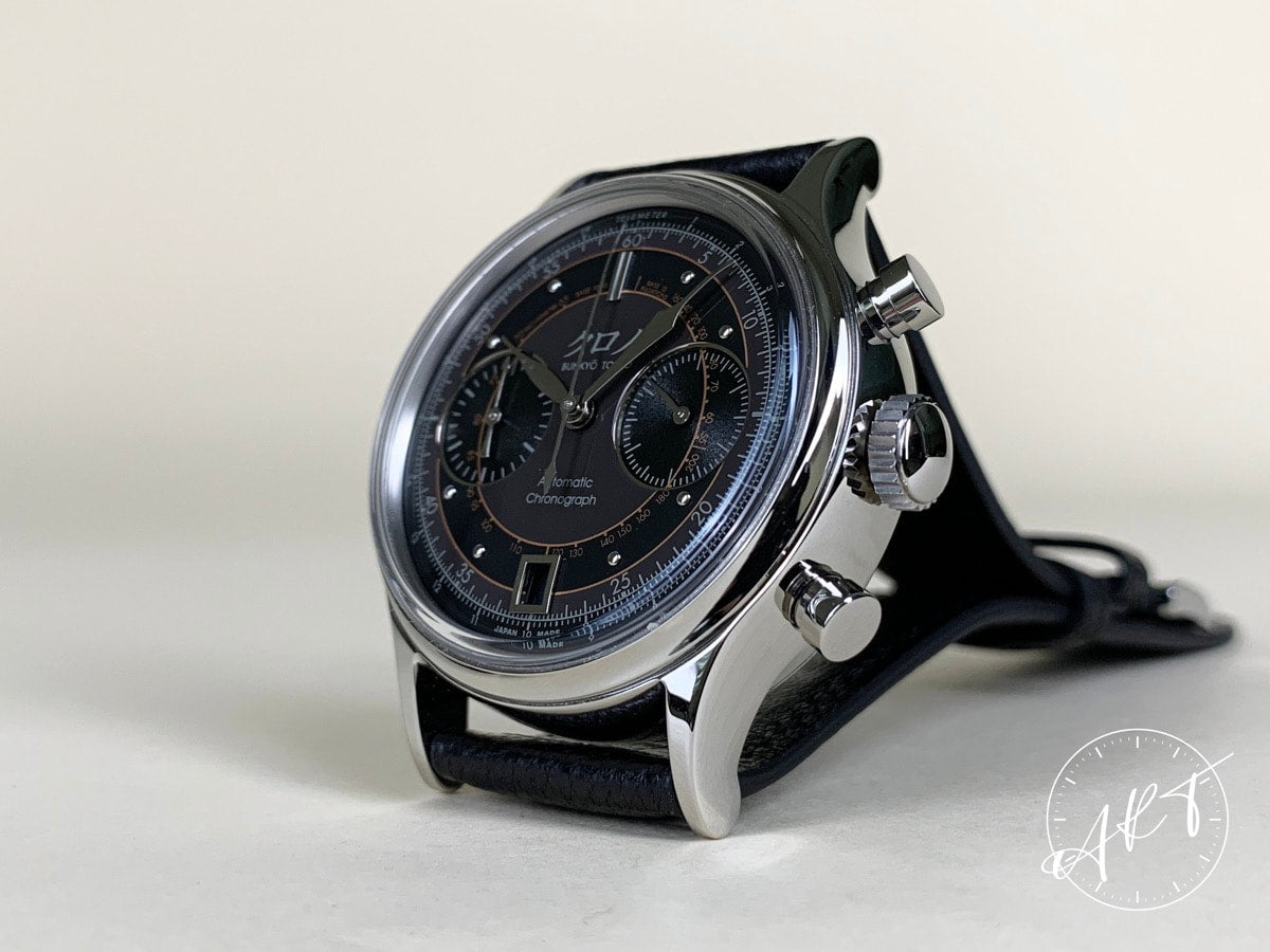 2021 Kurono Tokyo Chronograph 2 Brown Dial SS Auto Ltd Ed Watch w/ B&P