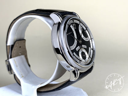 Maurice Lacroix Masterpiece Retrograde Retrograde Black Dial SS Watch MP7068 BP