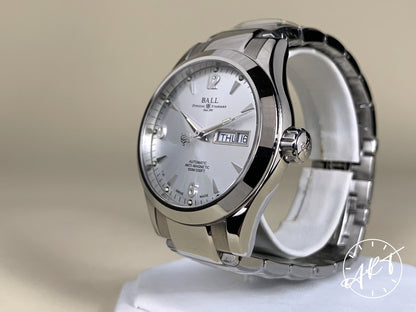 Ball Engineer II Ohio Day-Date Silver Dial SS Auto Watch NM1020C w/ Paper