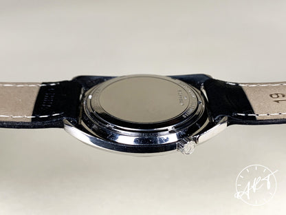 Vintage 1973 Accutron 218 Green Dial Stainless Steel Tuning Fork Watch w/ Box