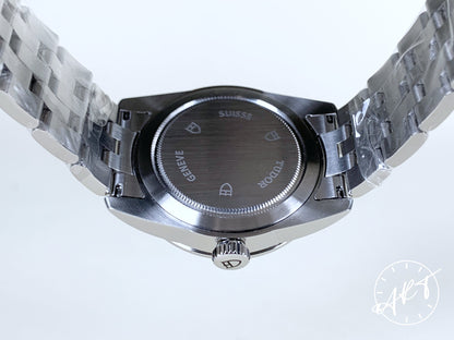 Tudor Glamour Day-Date Silver Dial Stainless Steel Automatic Watch 56000 w/ Box