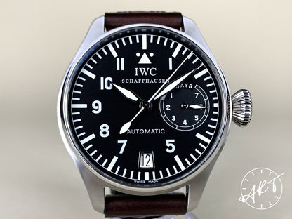 IWC Big Pilot 7 Days Black Dial SS Watch IW500201 w/ Papers *First Generation*