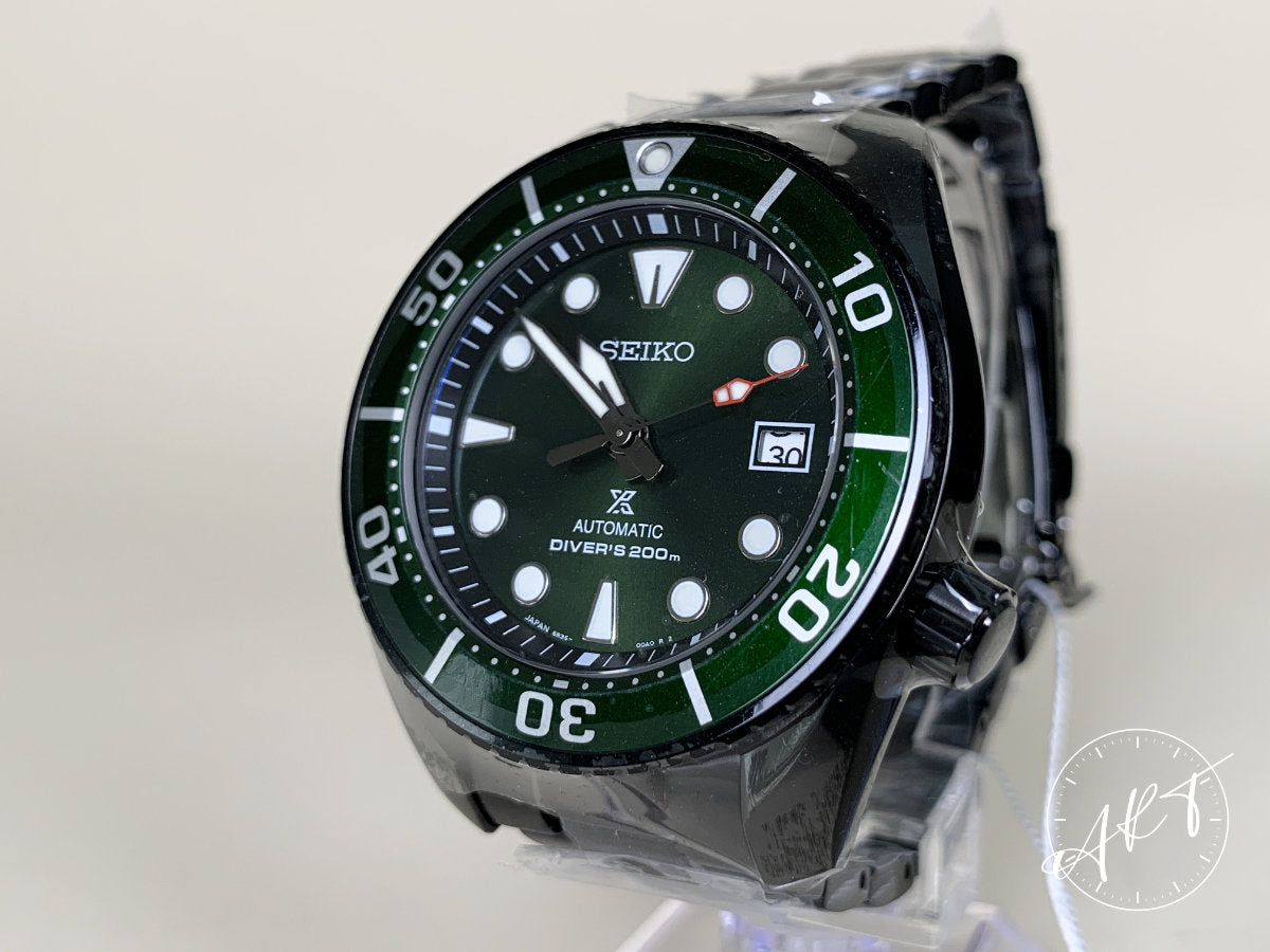 NEW Seiko Prospex Sumo Green Dial PVD SS Auto Taiwan Ltd Diver Watch SPB195J1 BP