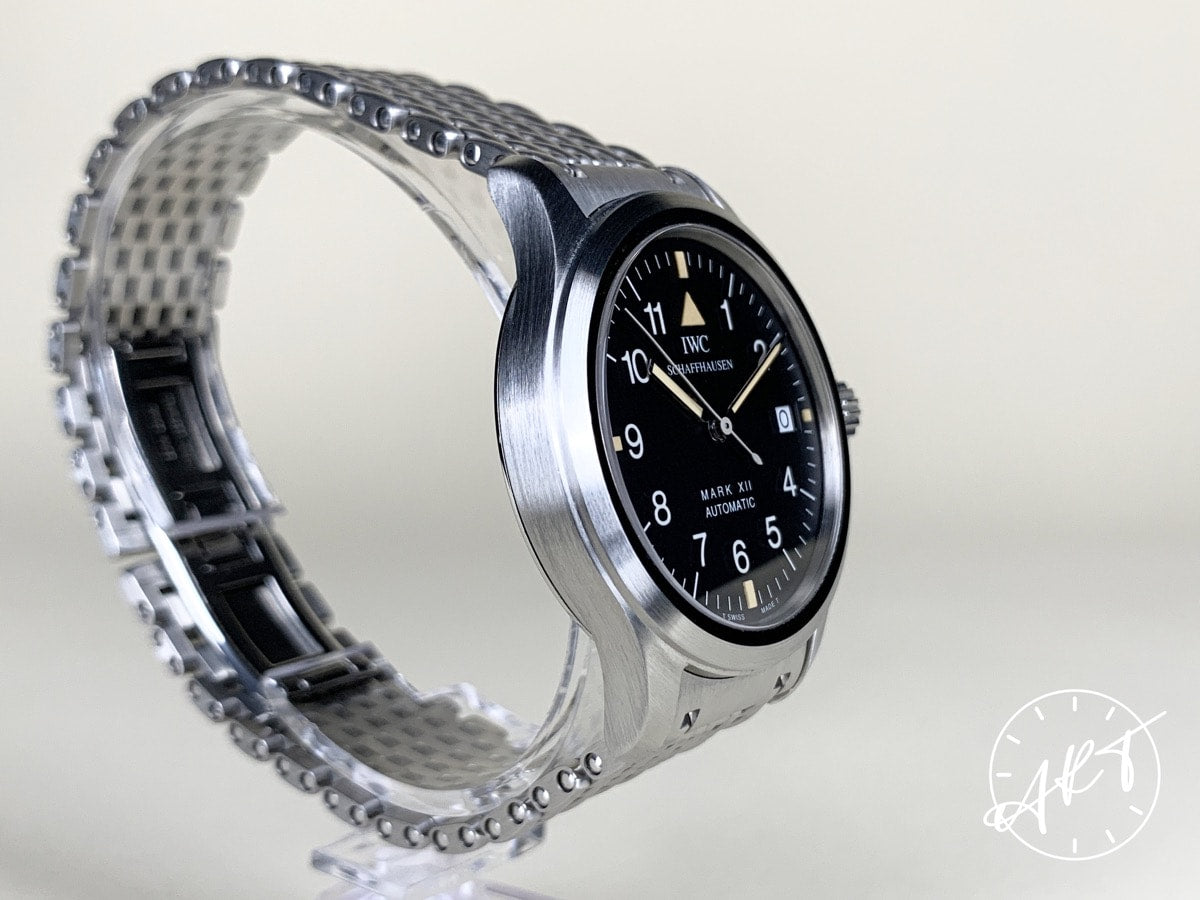 IWC Pilot's Mark XII Black T Dial Stainless Steel Auto Watch IW3241002 w/ Paper
