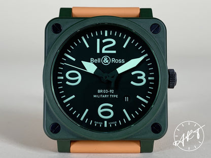 Bell & Ross Black Dial Military Green Ceramic Military Watch BR03-92-CK BP