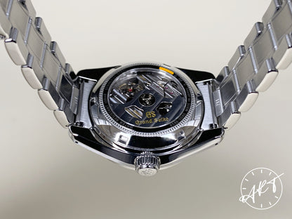 Grand Seiko Heritage GMT Hi-Beat Silver Dial SS Mount Iwate Watch SBGJ201 BP