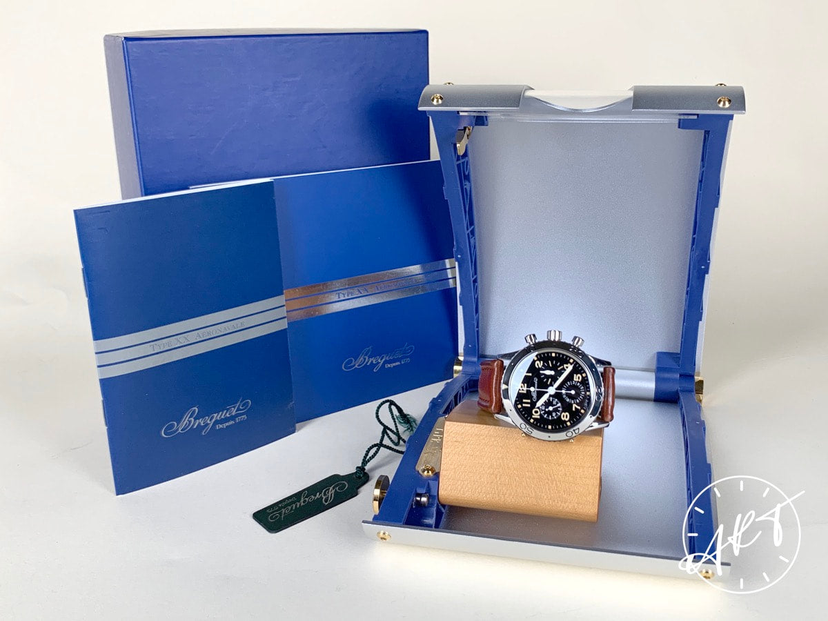 Breguet Type XX Aeronavale Black Dial Gorgeous Patina SS Pilot Watch 3800 BP