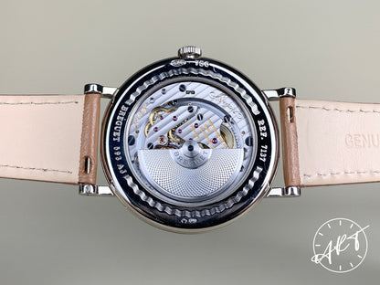 Breguet Classique Moonphase Silver Dial 18K WG Auto Watch 7137BB w/ Paper