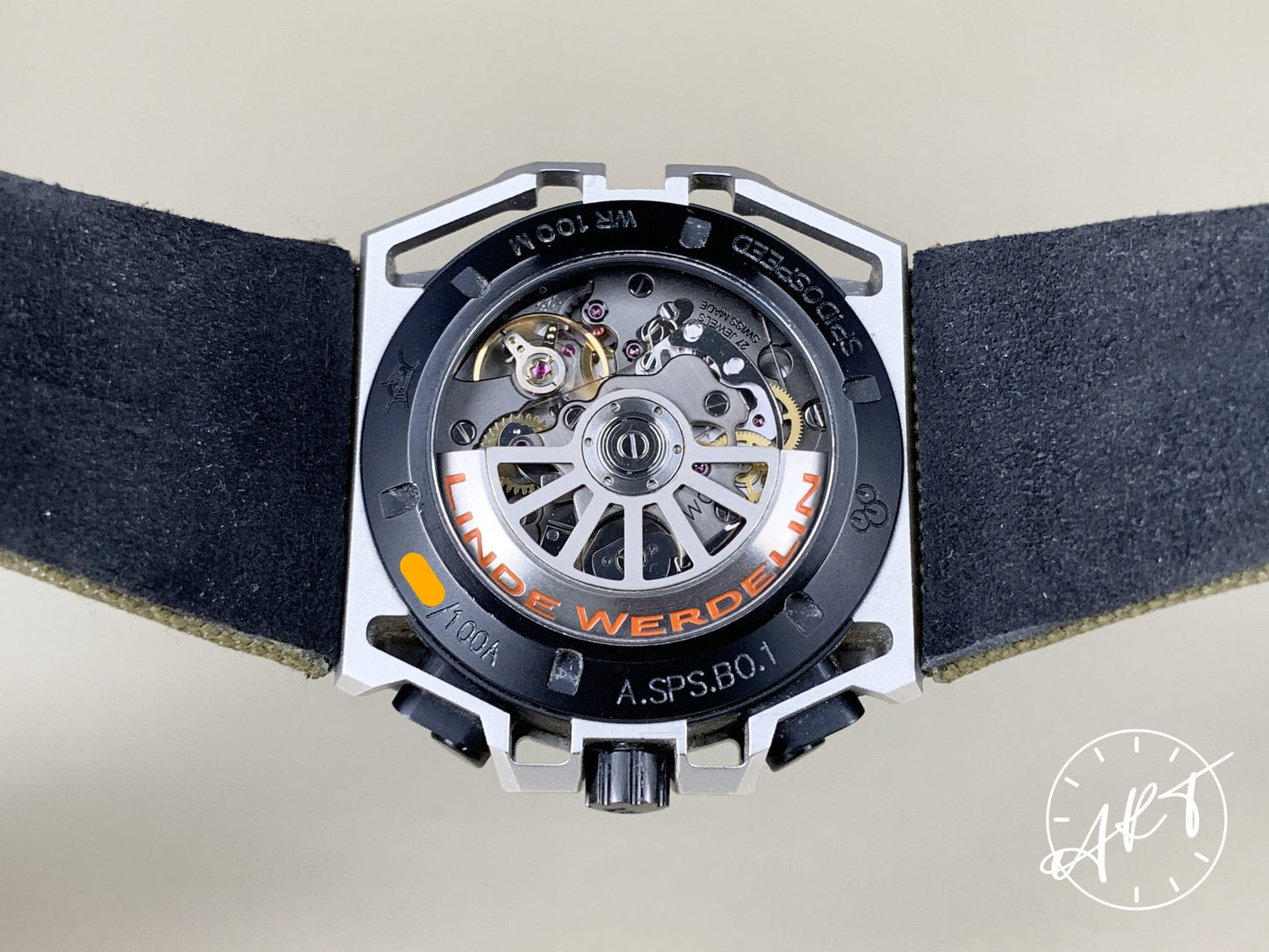 Linde Werdelin Spidospeed Chrono Black & Orange Dial Carbon Fiber Ltd Watch BP