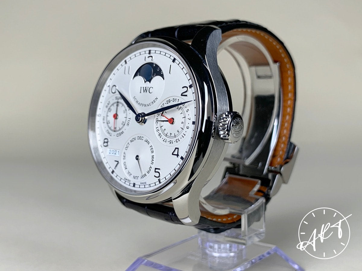 IWC Portuguese Perpetual Calendar Silver Dial SS Auto Ltd Watch IW502308 w/ B&P