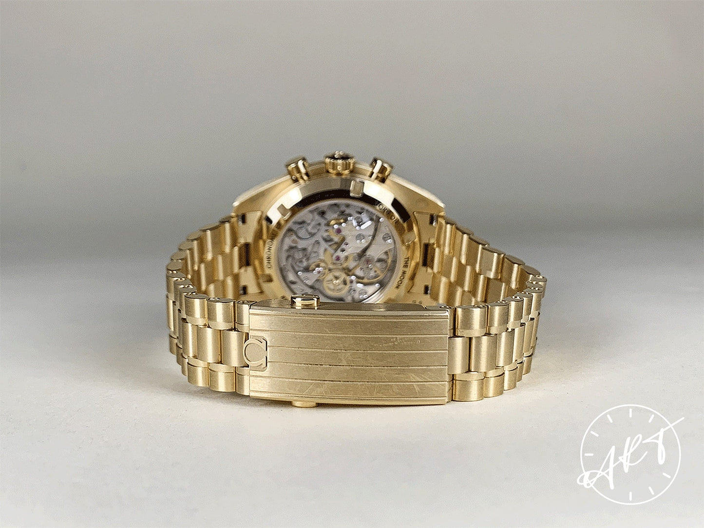 Omega Speedmaster Professional Chrono Green Dial Moonshine Gold Manual Watch BP
