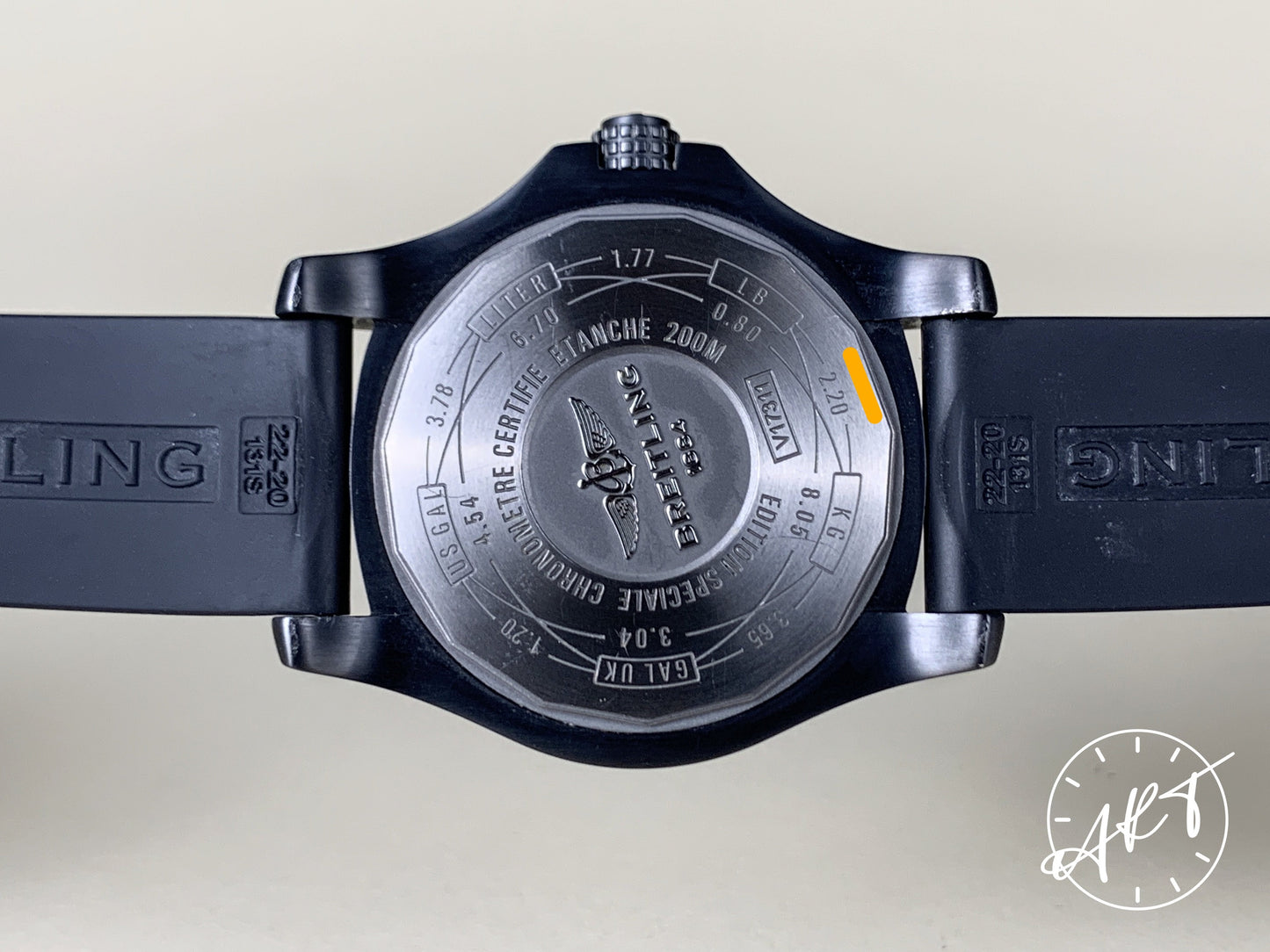 Breitling Avenger “Blackbird” Black DLC Titanium Auto Diver Watch V17311 BP