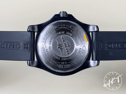 Breitling Avenger “Blackbird” Black DLC Titanium Auto Diver Watch V17311 BP
