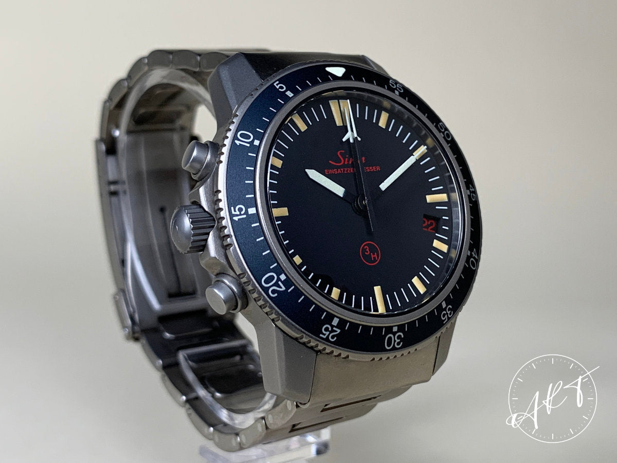 Sinn EZM 1 Black 3H Dial Titanium Auto Limited Edition Field Watch in FULL SET