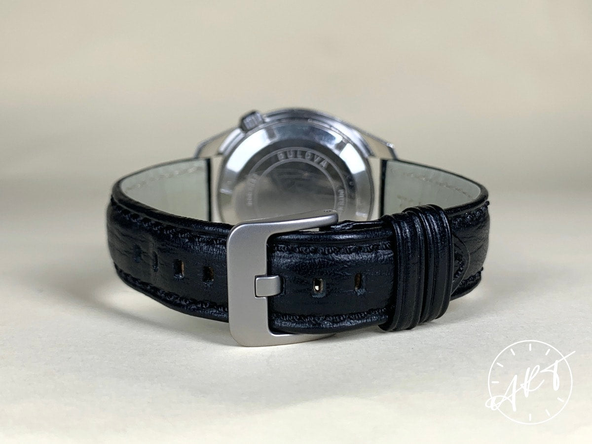 Vintage 1971 Accutron Deep Sea 666 Feet Black & Gray Dial SS Tuning Fork Watch