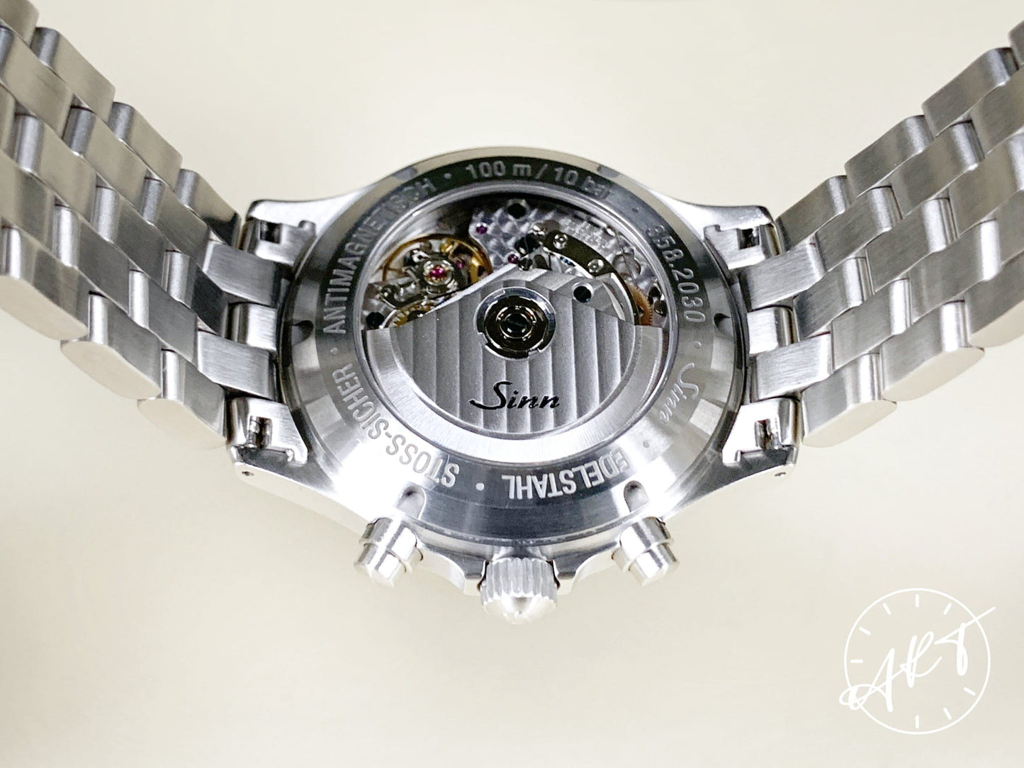 Sinn Chronographs Day-Date Black Dial SS Sa Pilot Watch 358.060 BP