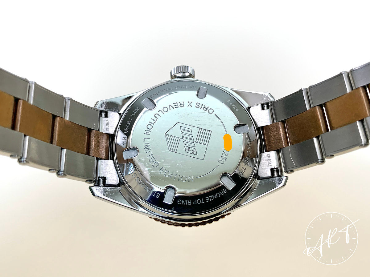 Oris Sixty-Five "Honey" for the Rake & Revolution Brown Dial SS Diver Watch BP
