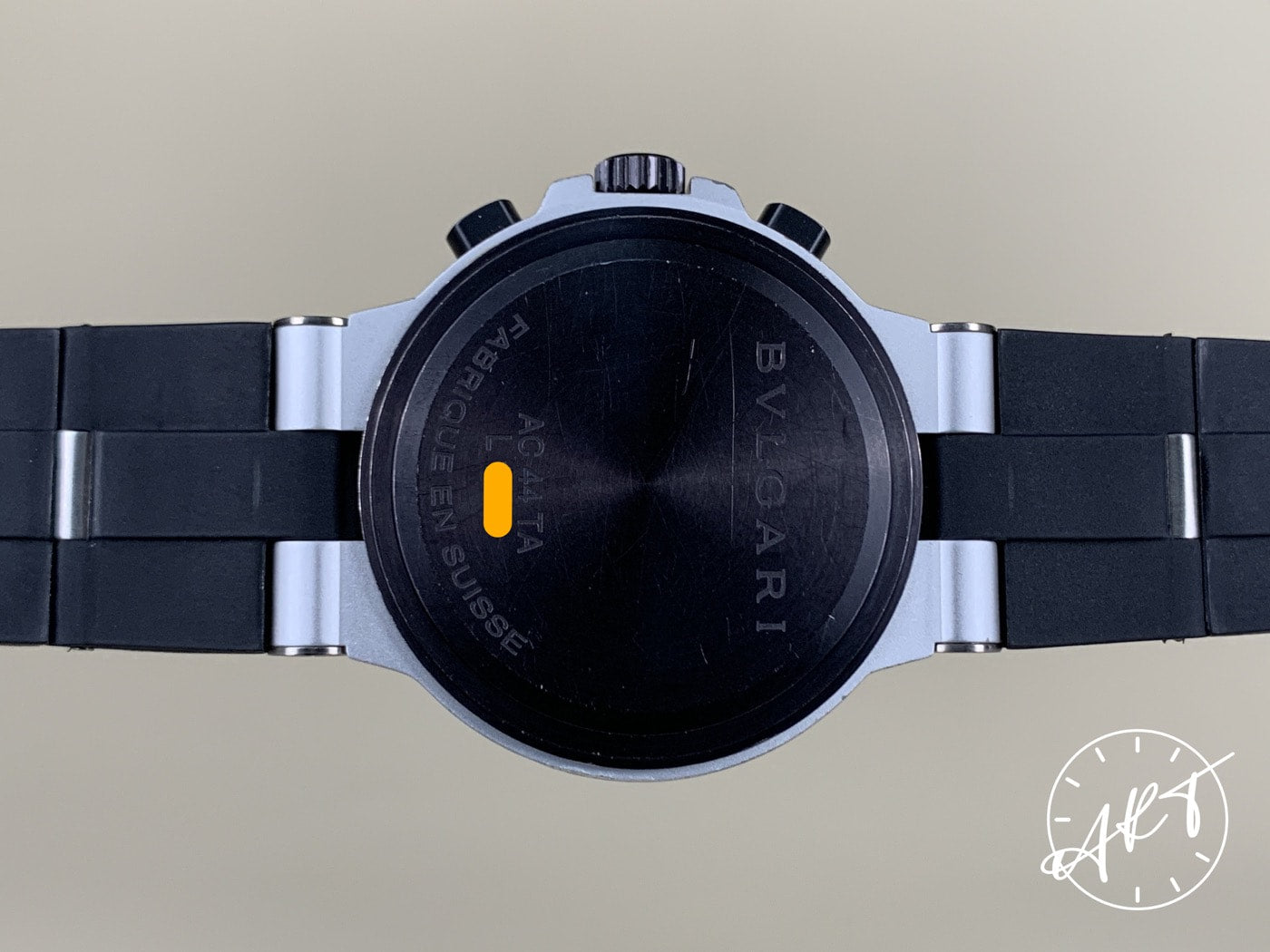 Bvlgari Diagono Chrono Black & Silver Dial Aluminum Watch AC 44 TA