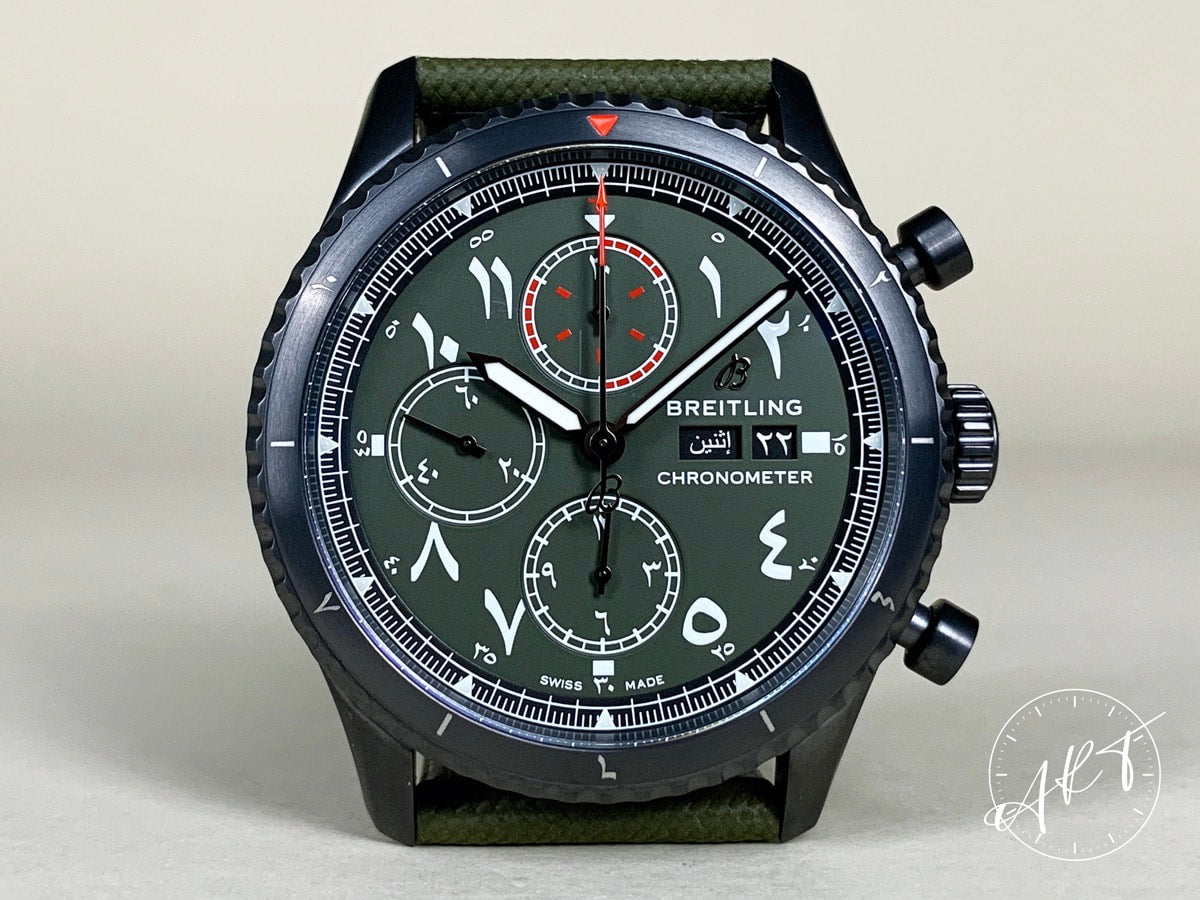 NEW Breitling Aviator 8 Chrono Arabic Dial PVD Middle East Ltd Pilot Watch M13316 BP