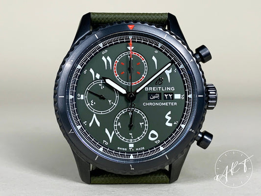 NEW Breitling Aviator 8 Chrono Arabic Dial PVD Middle East Ltd Pilot Watch M13316 BP