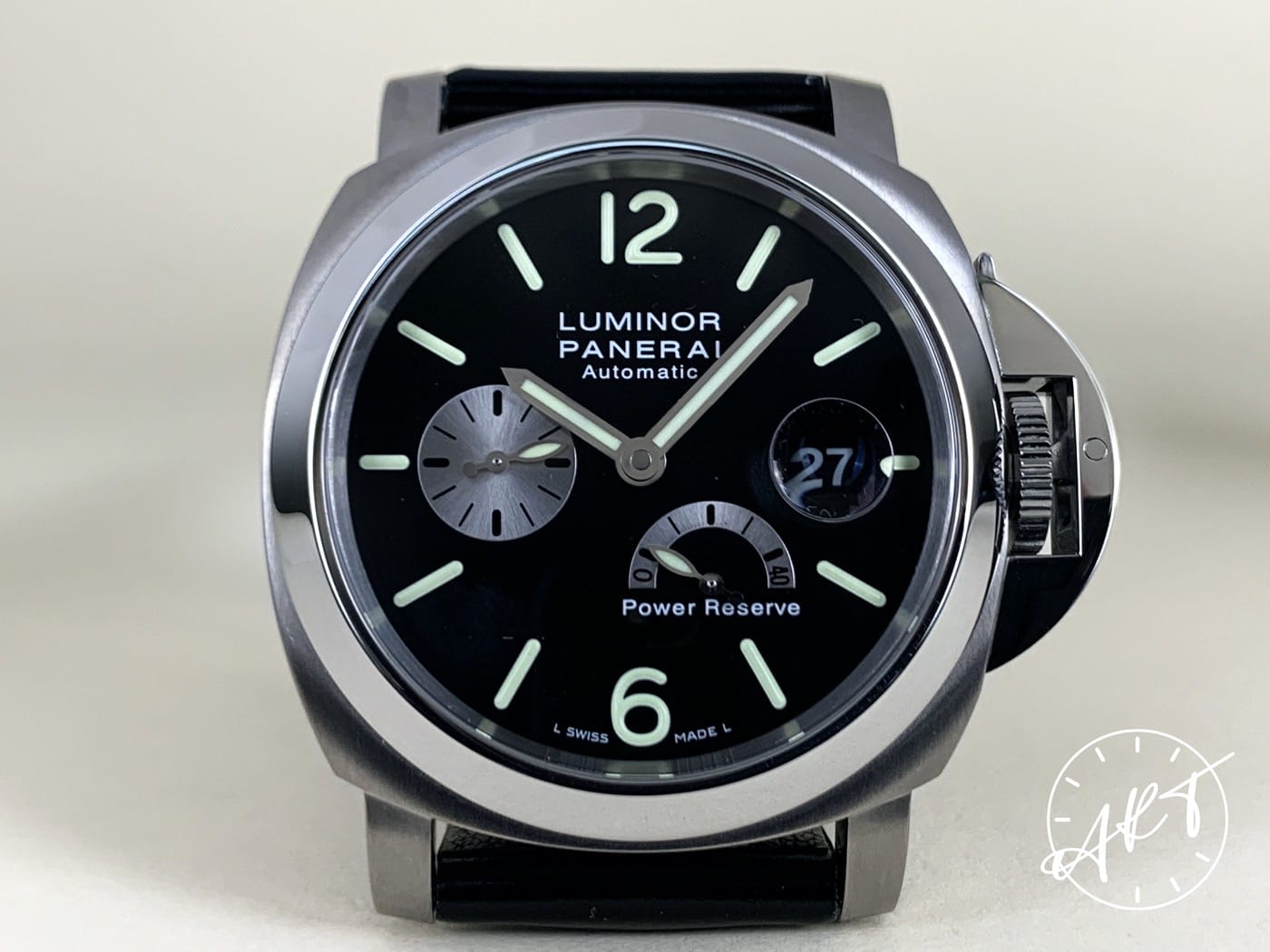 Panerai PAM 171 Luminor Power Reserve Black & Silver Dial Watch PAM00171 BP