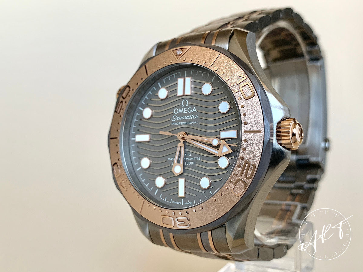 NEW Omega Seamaster Diver 300M Gray Dial “Tridor” Tantalum Auto Ltd Watch w/ B&P